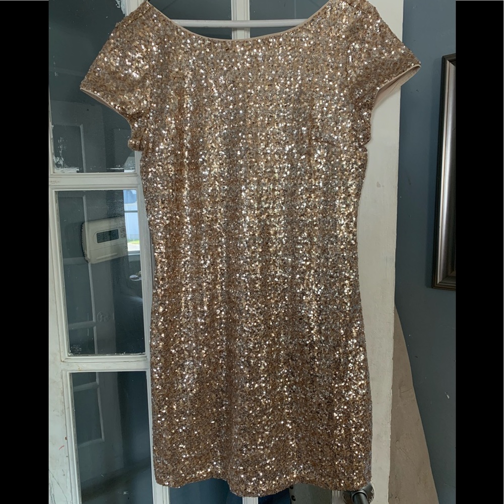 White House Black Market Metallic Sequined Dress